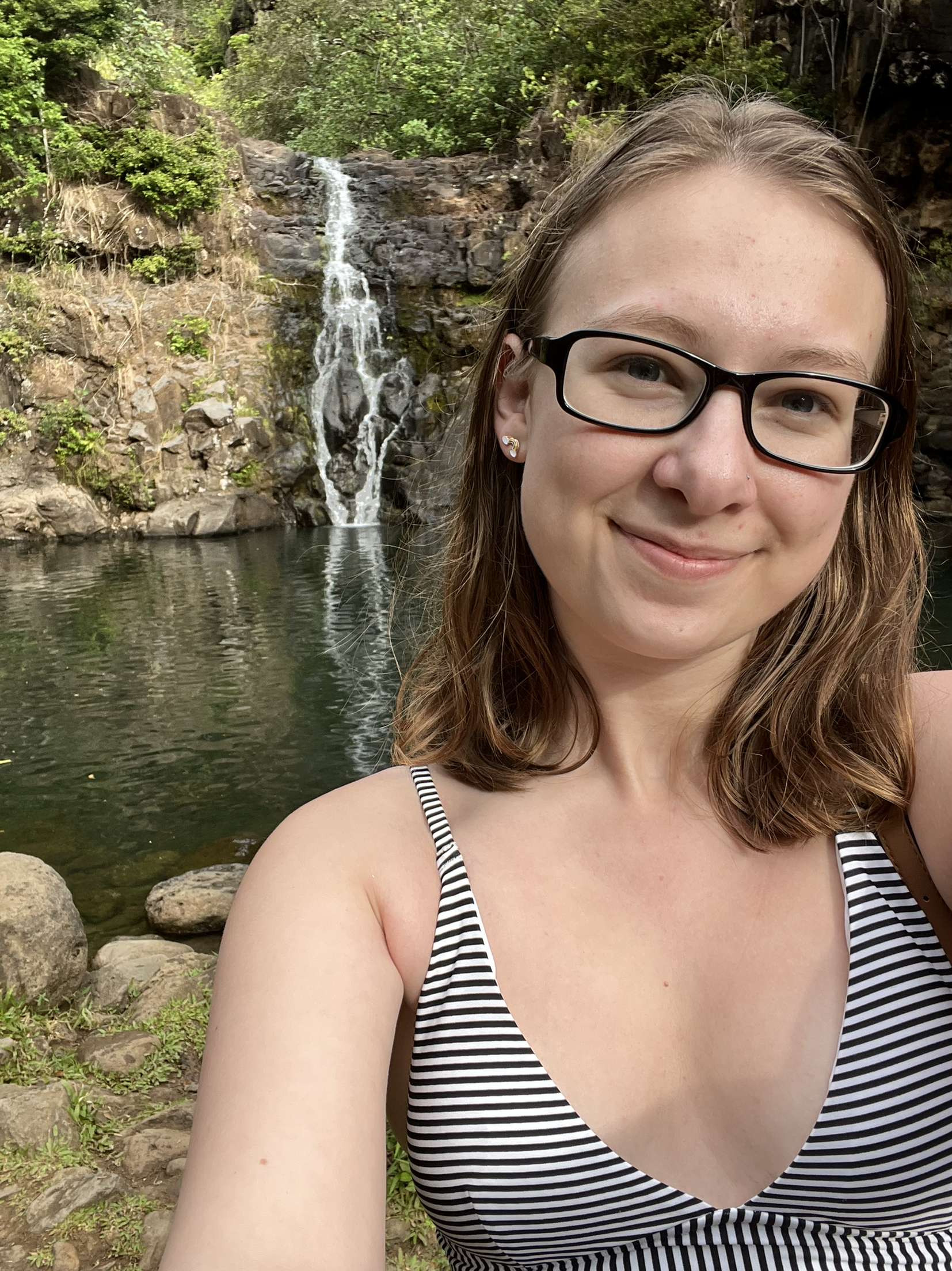 Cheyenne Halberg at Wailele Waterfall