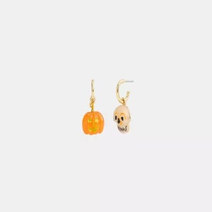 coach skull and pumpkin earings