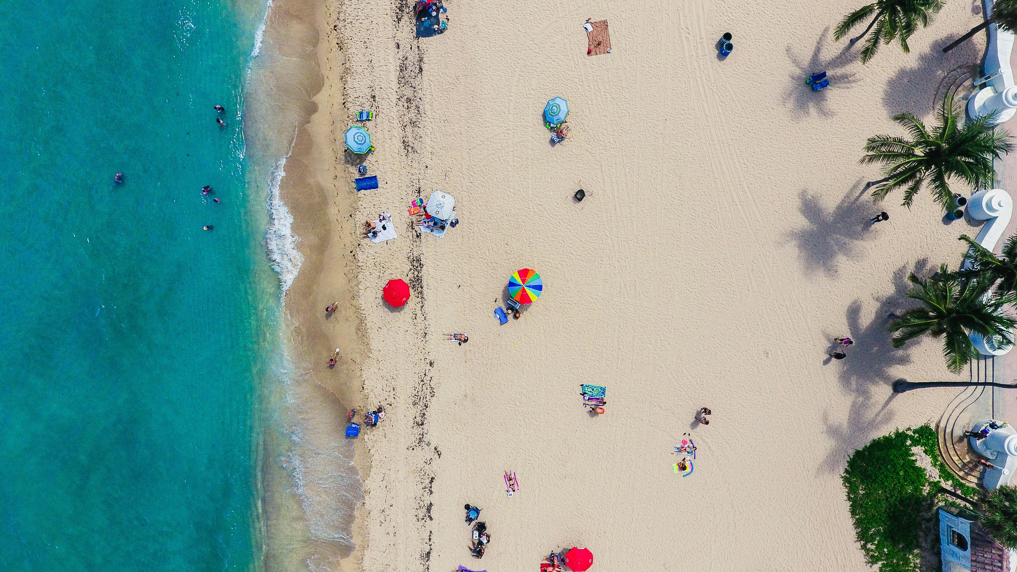 Beach with Umbrellas