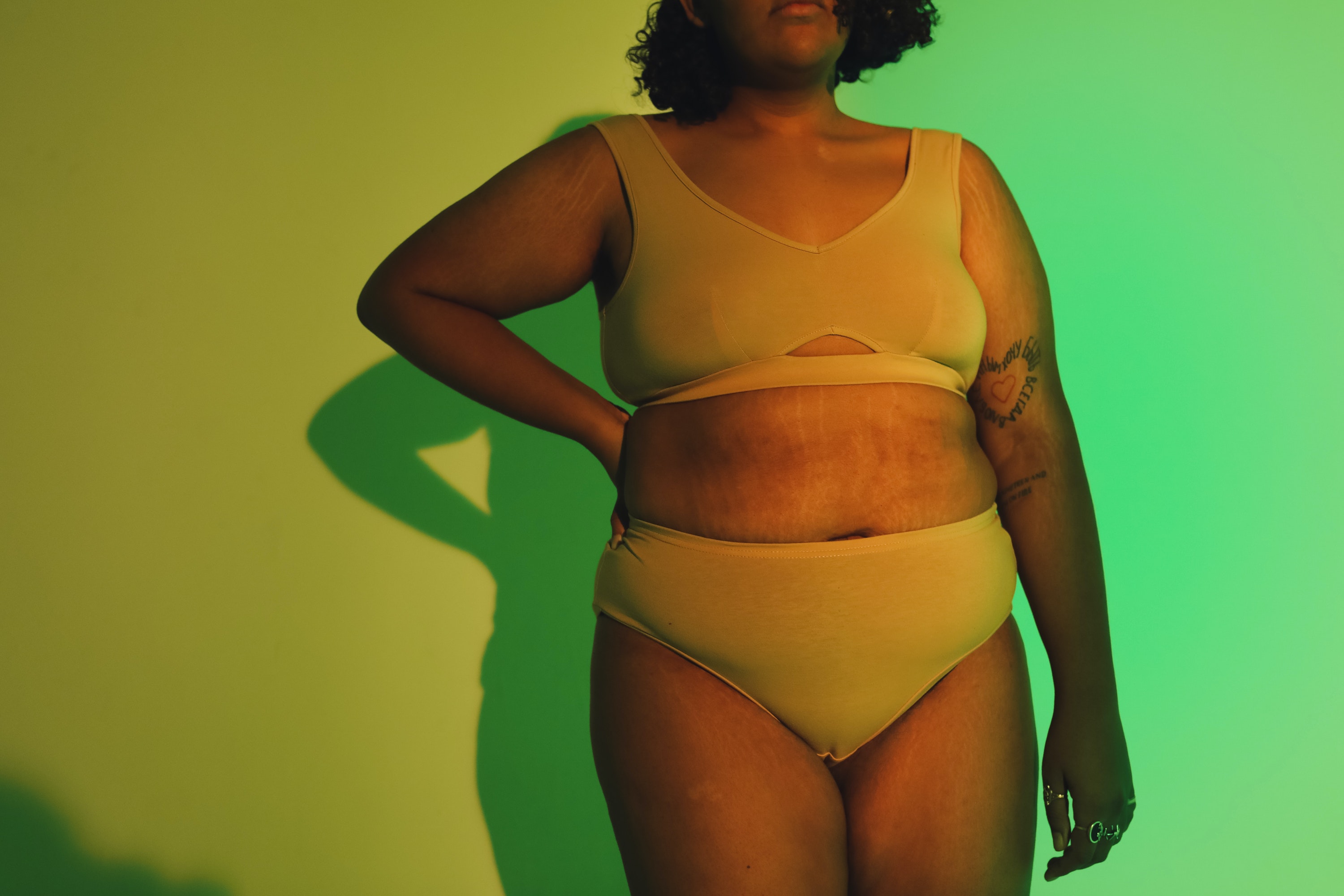 woman, underwear, body, body positivity