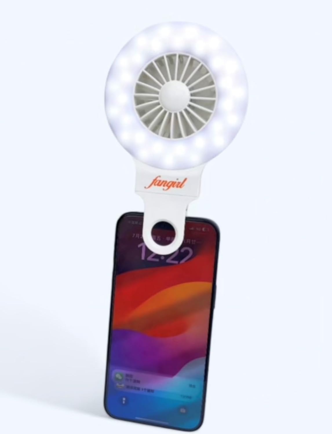 Fangirl by Remi Clip on Phone Fan & Selfie Ring Light