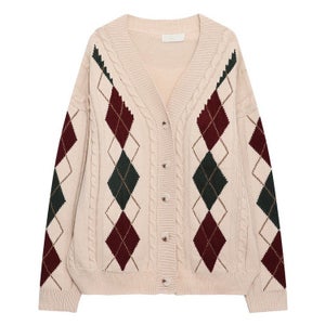 Boogzel New Student Argyle Cardigan