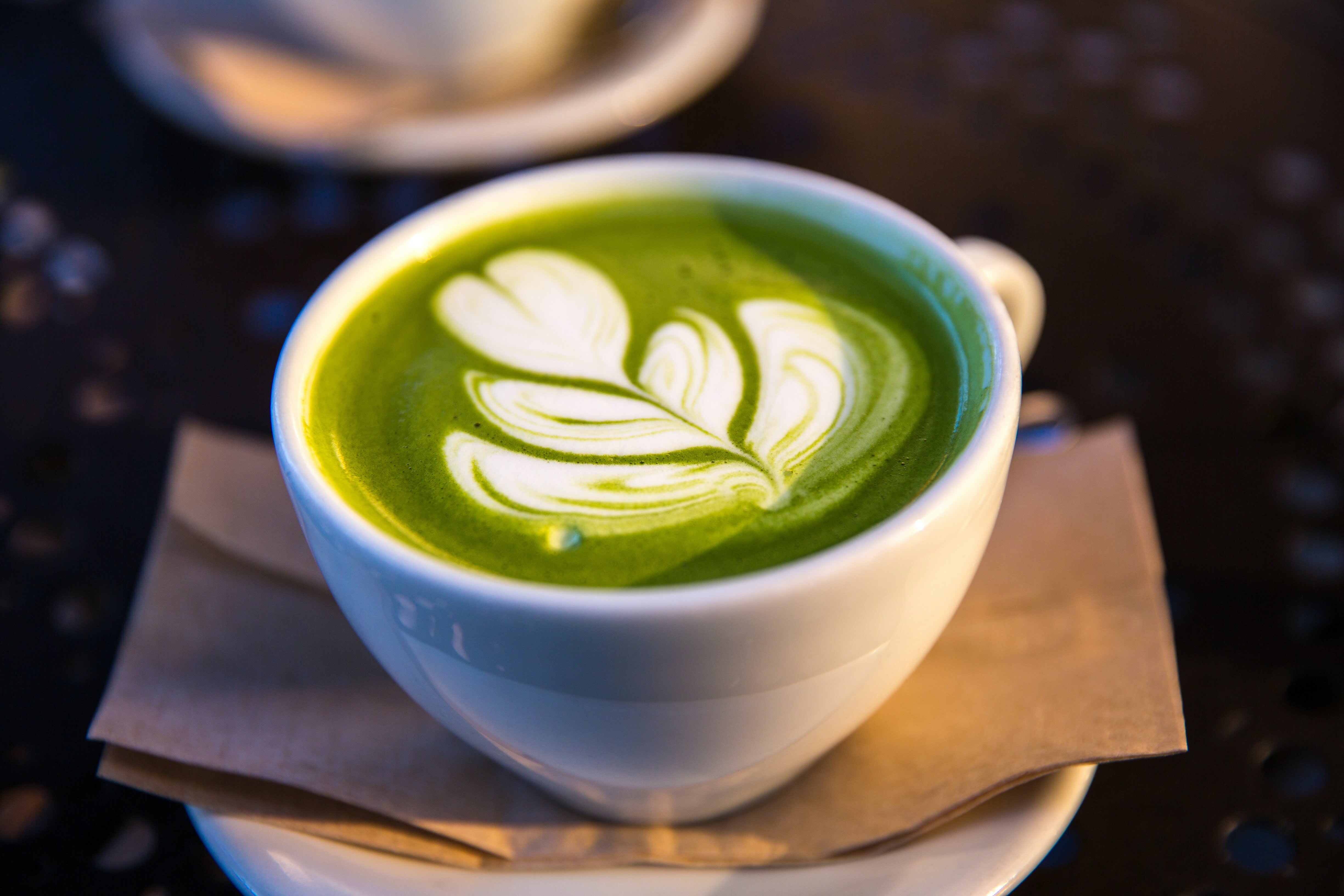 decorative matcha latte