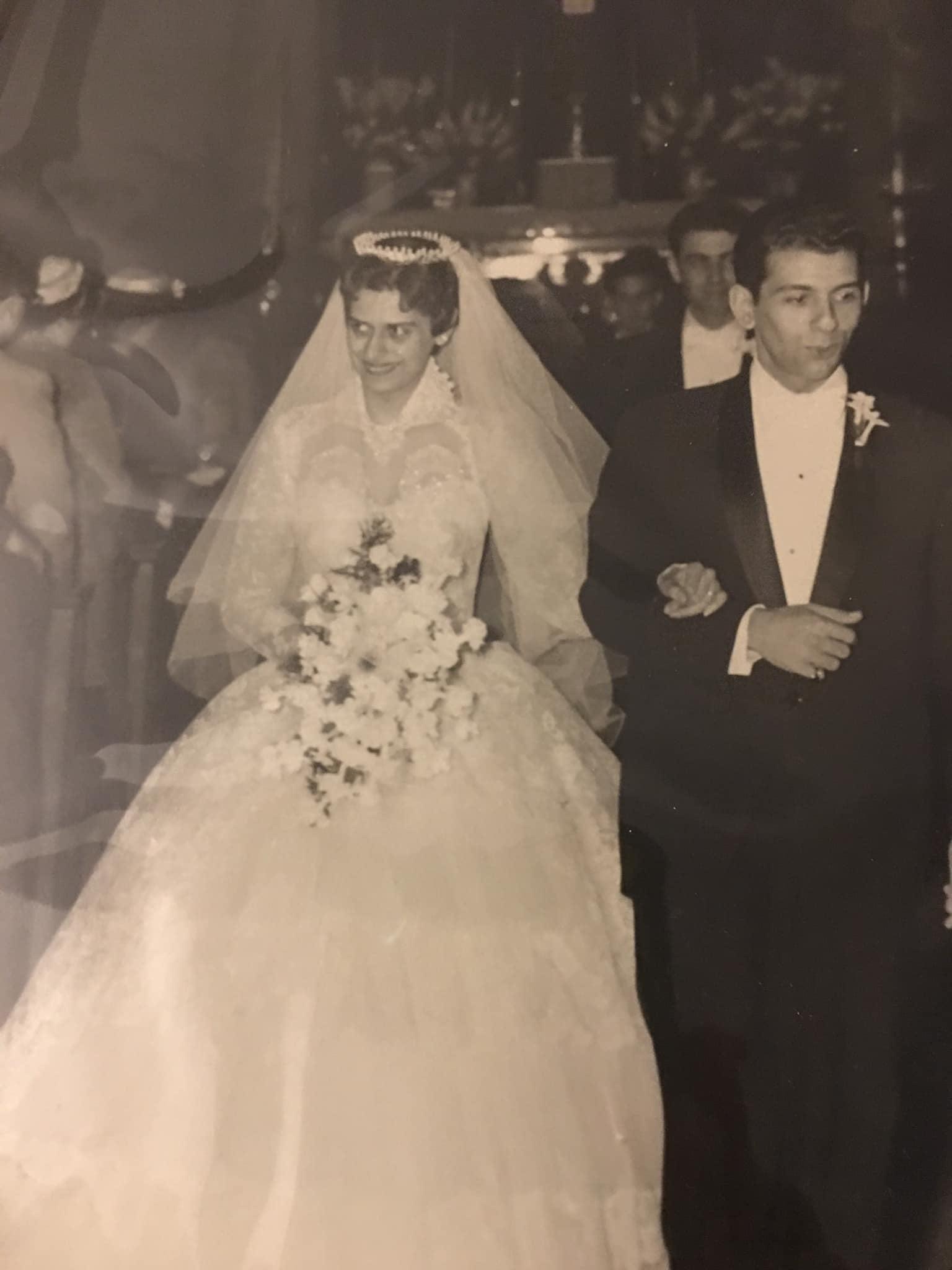 author\'s grandparents on their wedding day