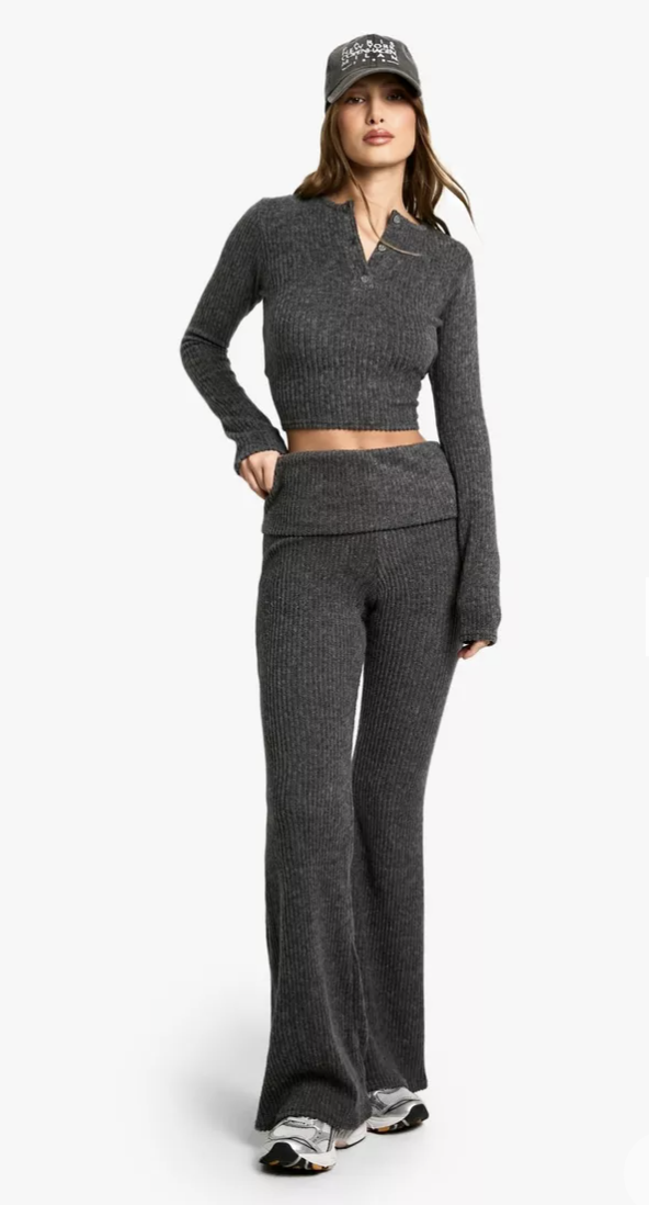 Boohoo Long-sleeve and pants set grey
