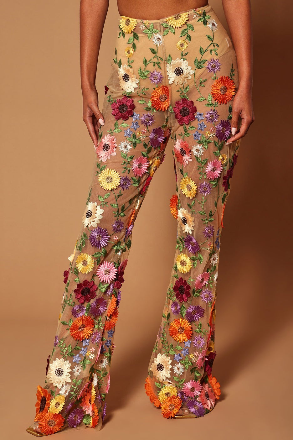 Fashion Nova Celena Embroidered Pant