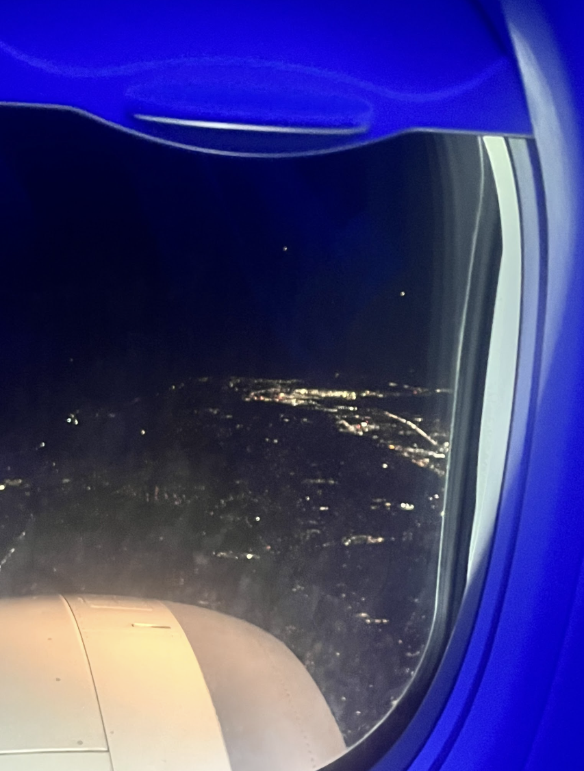 Photo of plane view at night
