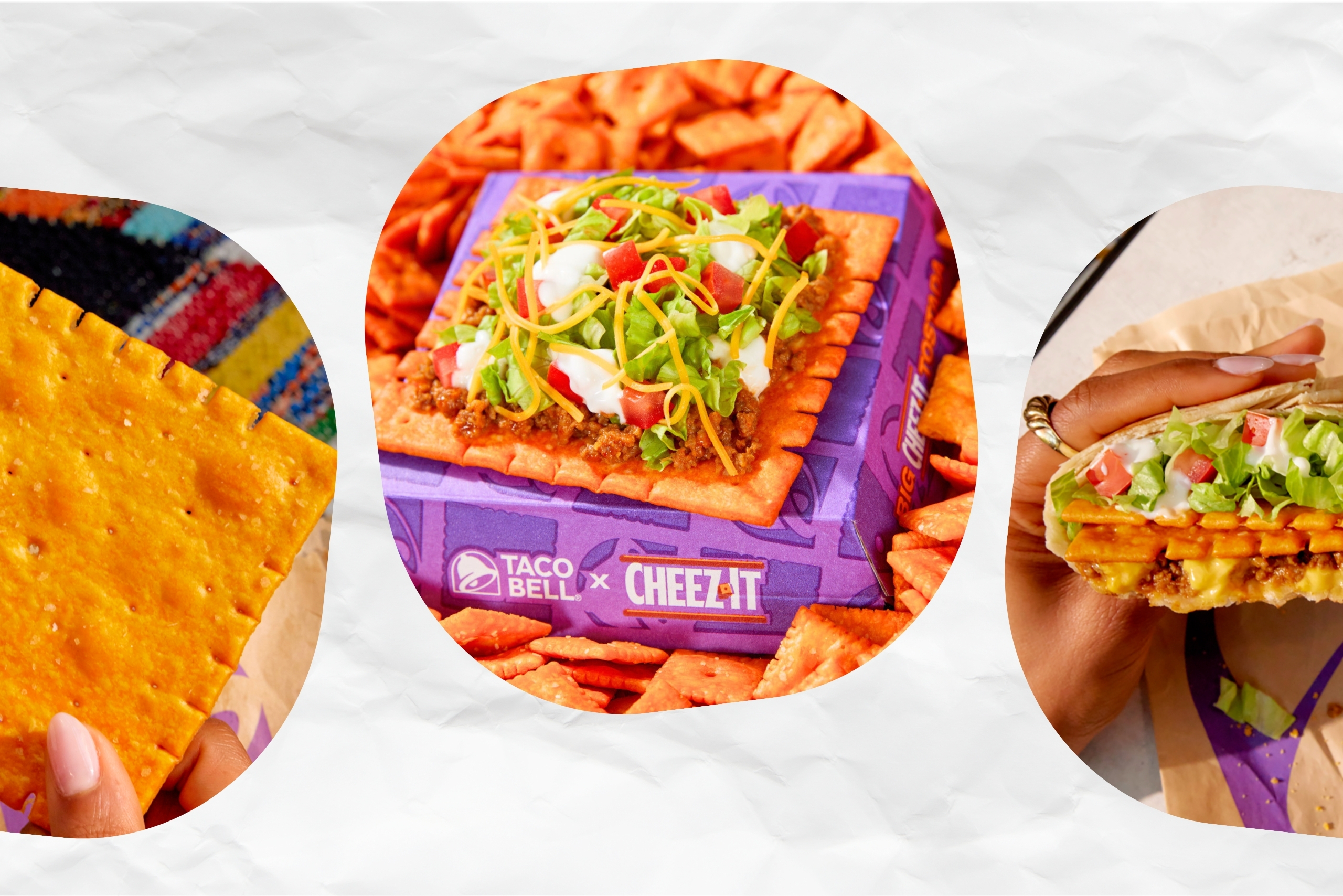 Photo of Taco Bell\'s Big Cheez-It lineup.