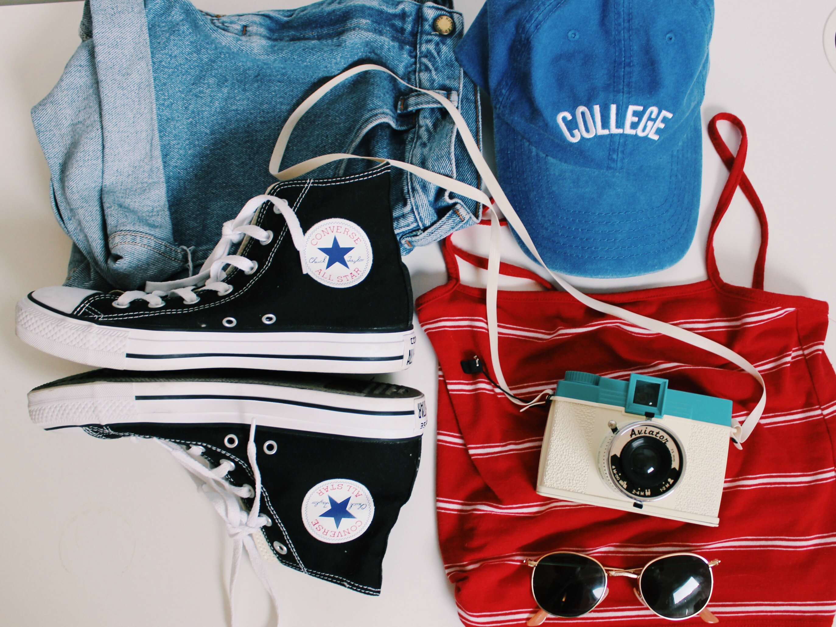 college p flat lay original