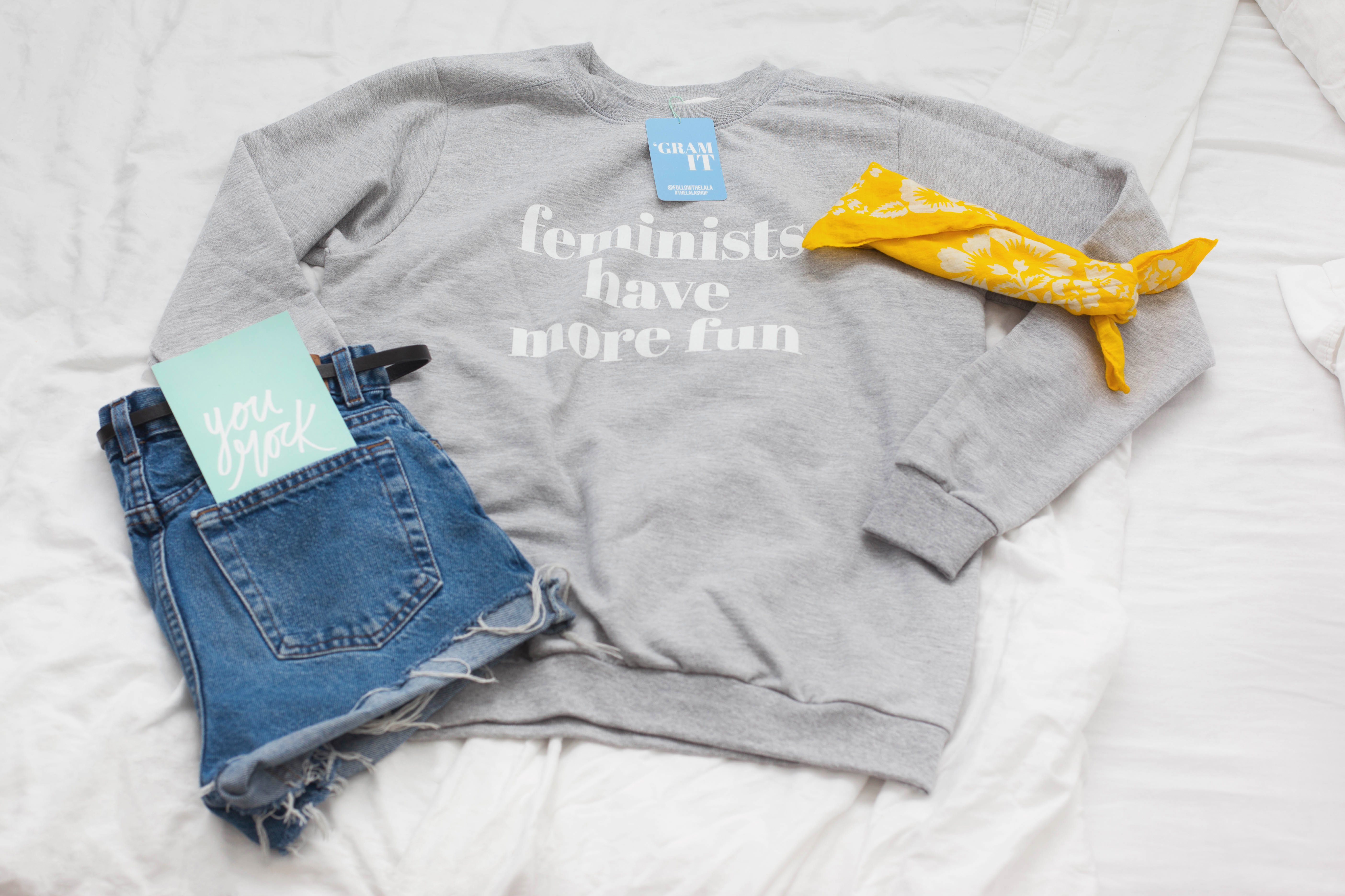 feminists hav more fun flatlay 1