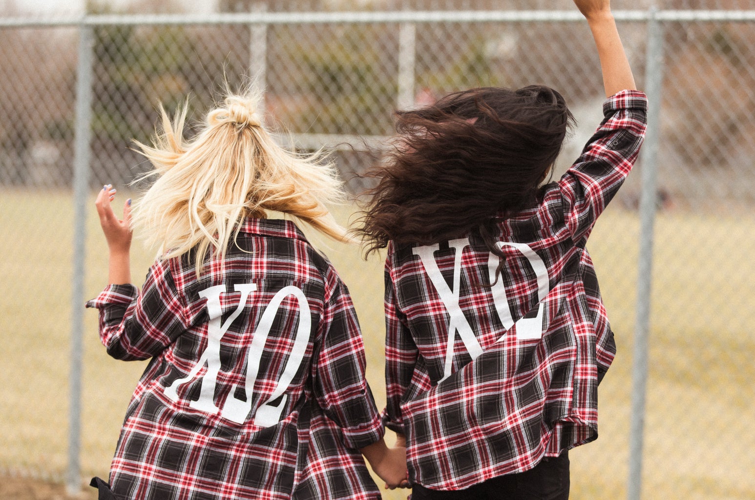Fun College Sorority Girls With Flannels
