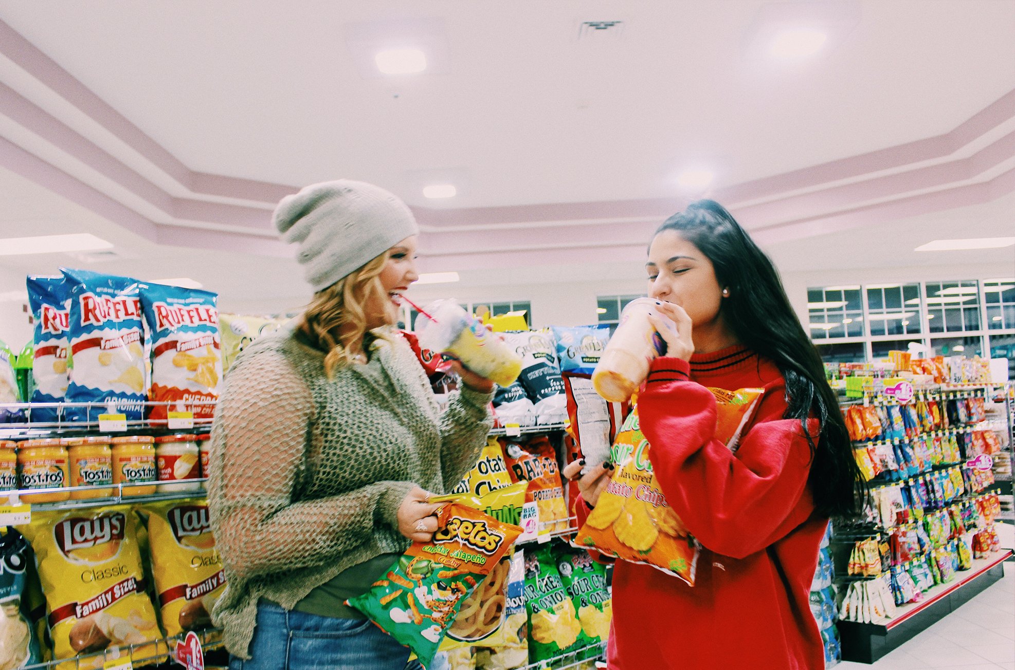 Anna Schultz-Girls In Gas Station With Junk Food