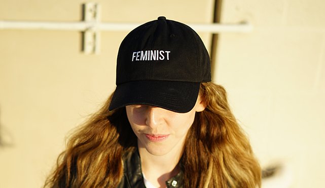 Laura Claypool-Feminist Black Baseball Cap Girl
