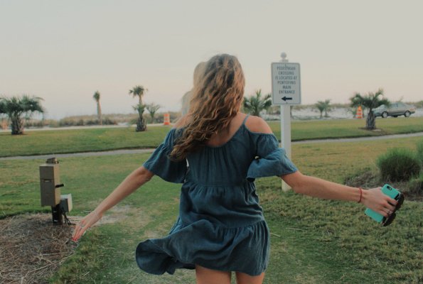 Anna Schultz-Running To Beach Carefree Inspirational