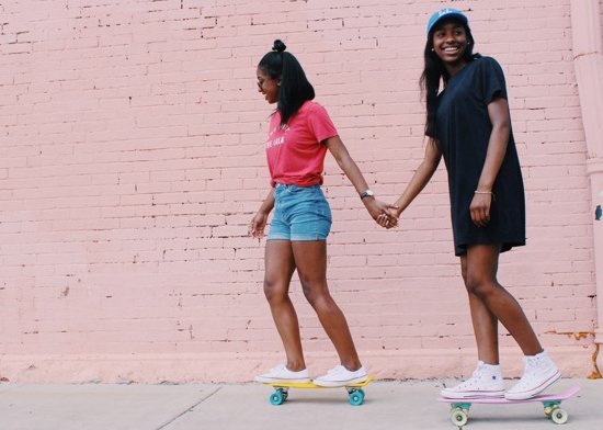 Anna Schultz-Friends Holding Hands Skateboards