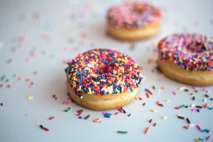 breanna coon rainbow sprinkle donuts close up?width=698&height=466&fit=crop&auto=webp