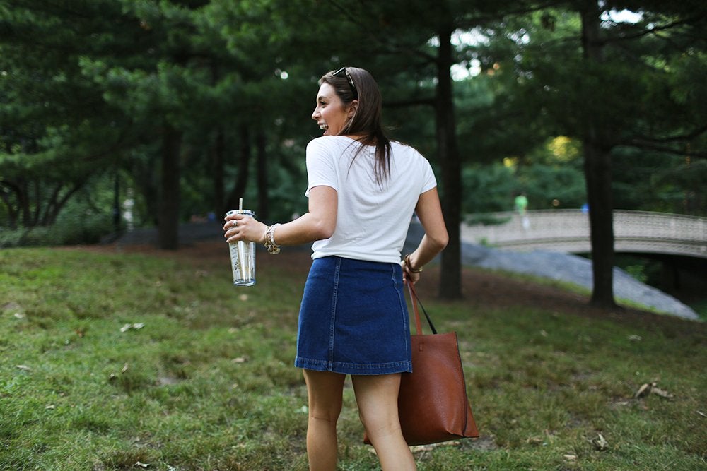 The Lalagirl Walking With Leather Bag