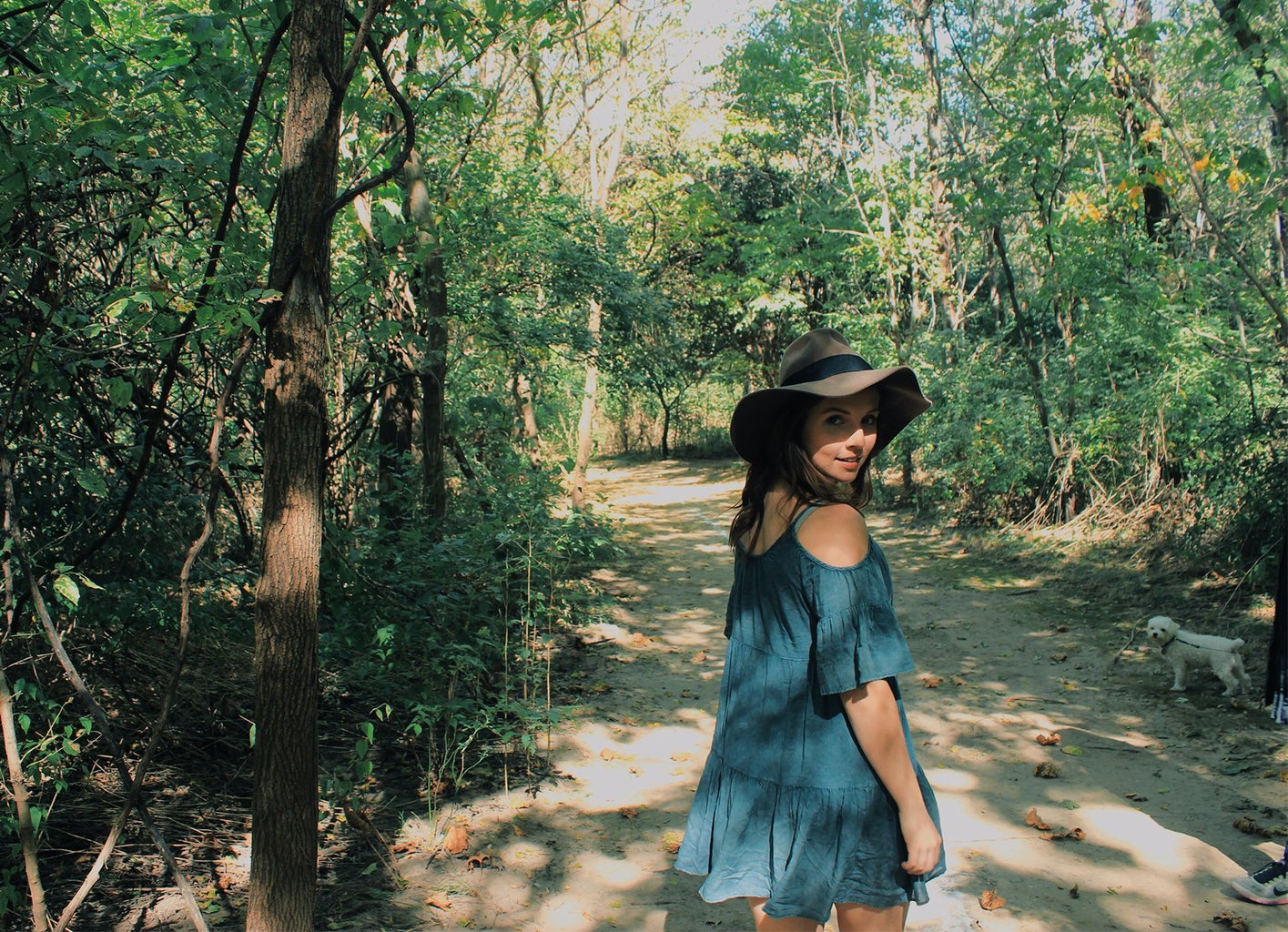Anna Schultz-Girl In Felt Hat In Forest On Path
