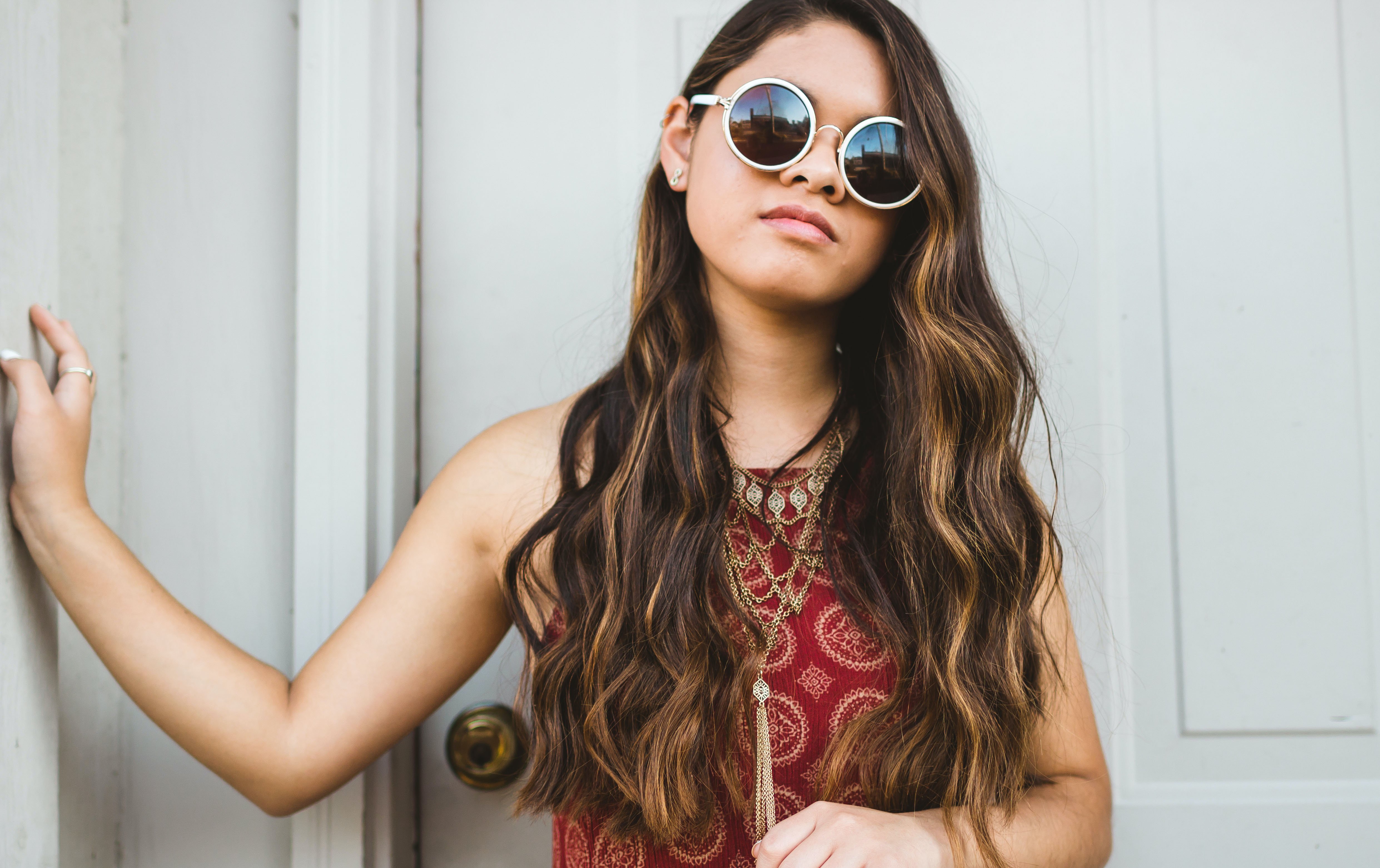 Kelly Marcelo-Girl Serious Sunglasses