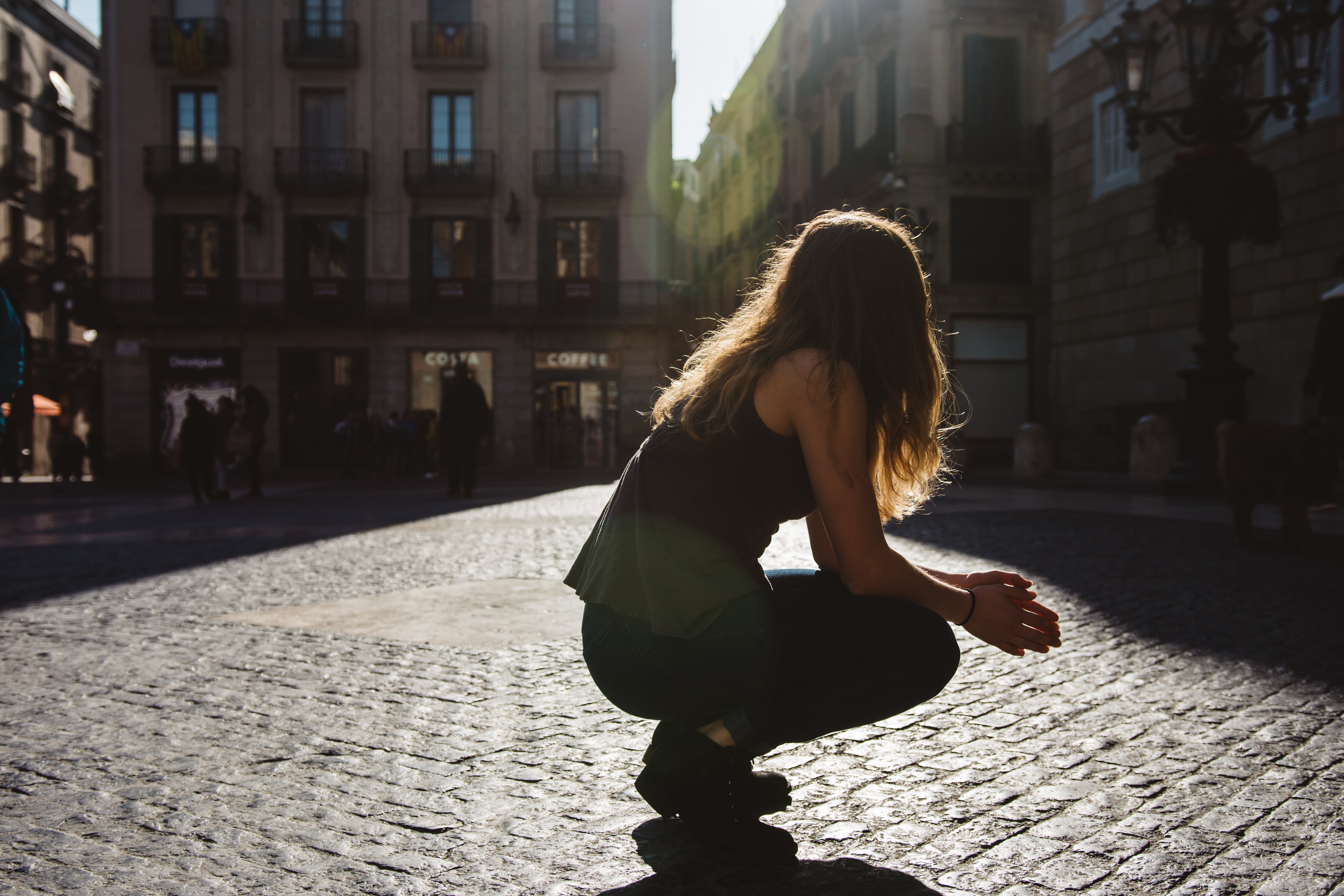 Cameron Smith-Spain Barcelona Abroad Europe Street Buildings Girl City Sun Hair