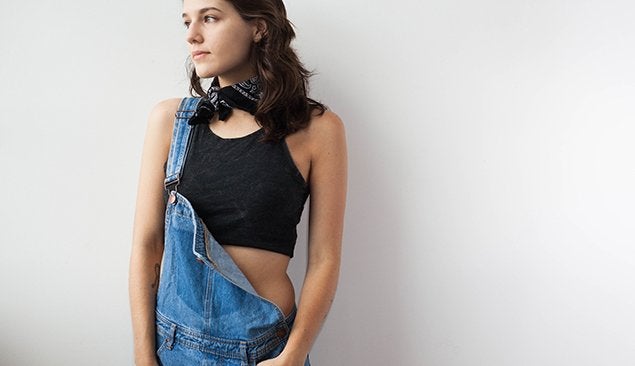 Kristen Bryant-Urban Outfitters Inspired Overalls Sports Bra Crop Top Lala Girls