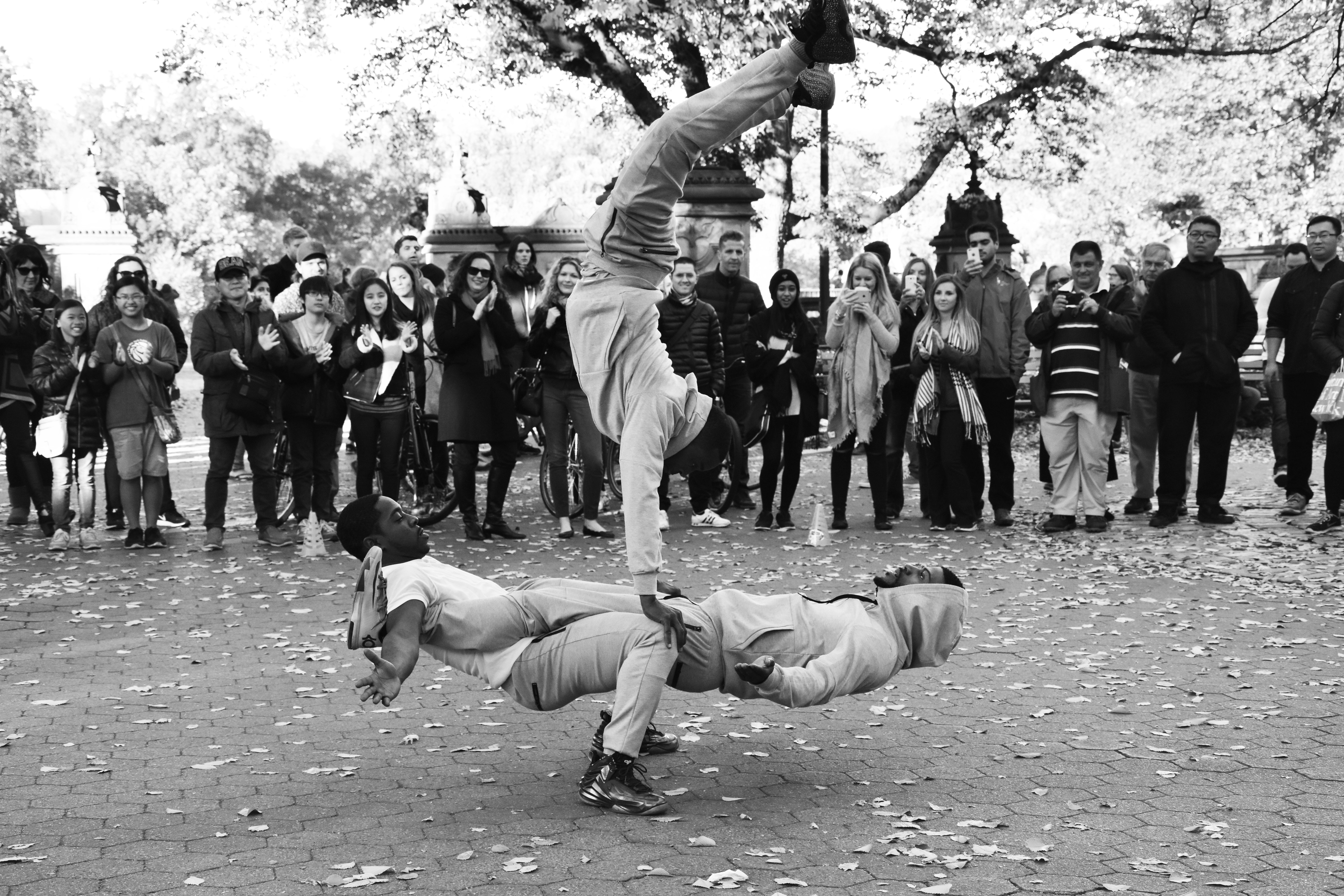 Street Dancing In The Park B&W 3