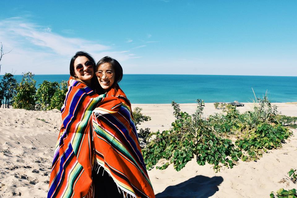 Friends At The Beach Hugging 2