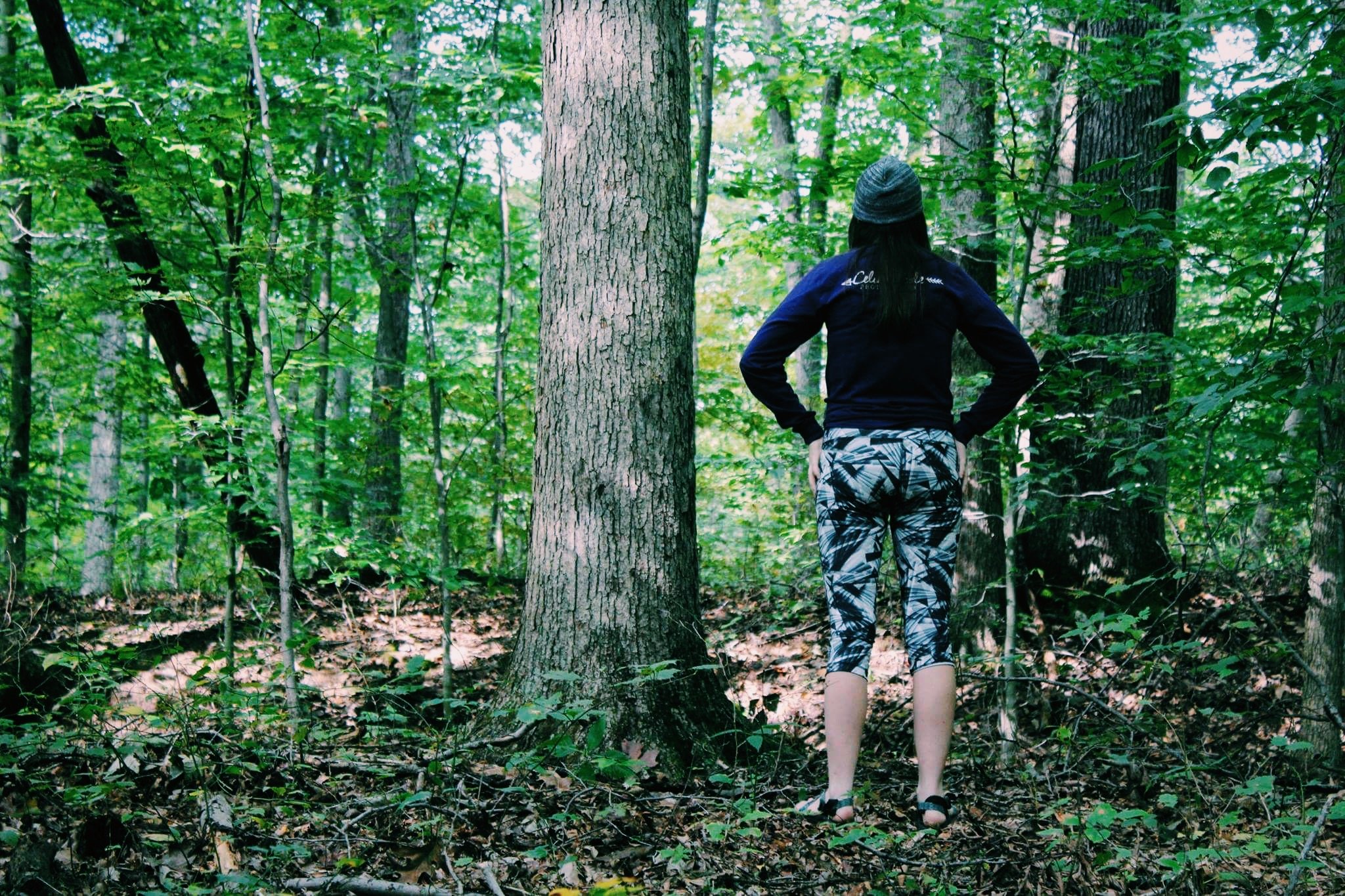 Celina Timmerman-Girl Hiking Or Taking A Break From Hiking