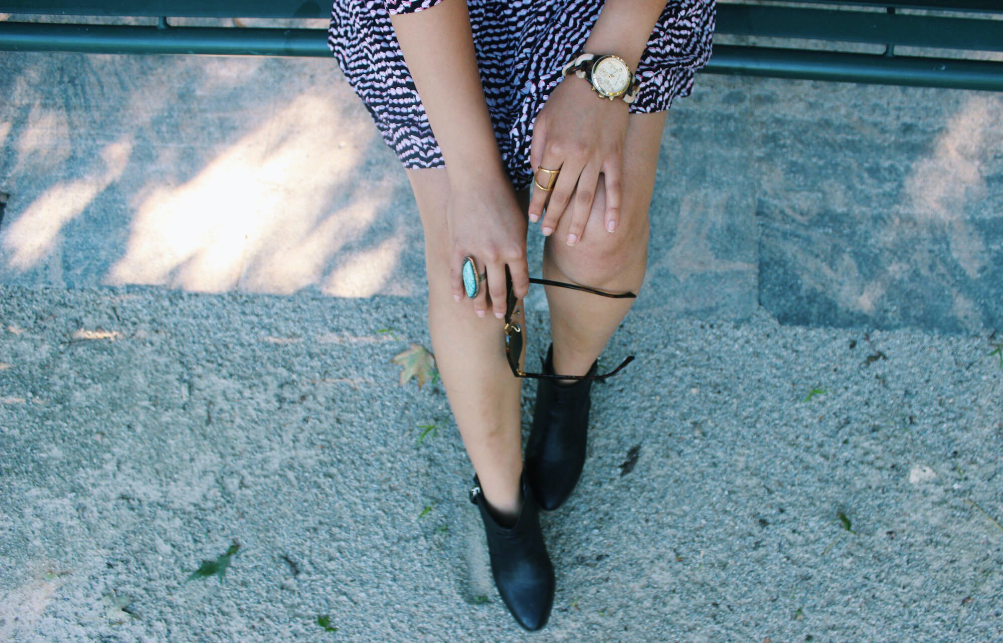 Anna Schultz-Hands With Rings On Park Bench