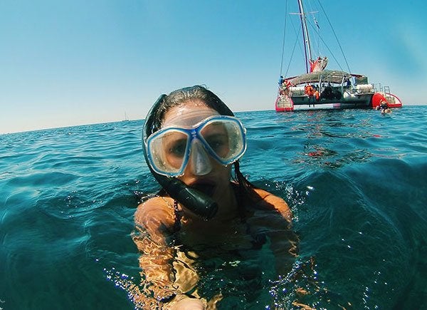 Meredith Kress-Snorkel Selfie In Ocean