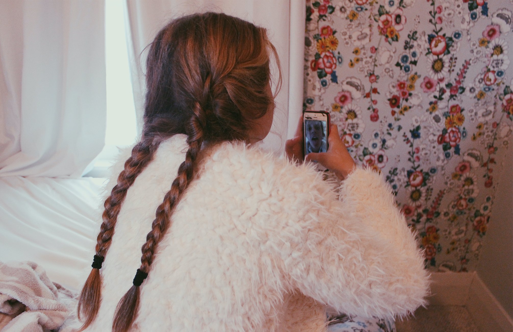Anna Schultz-Girl In Braids Taking A Selfie