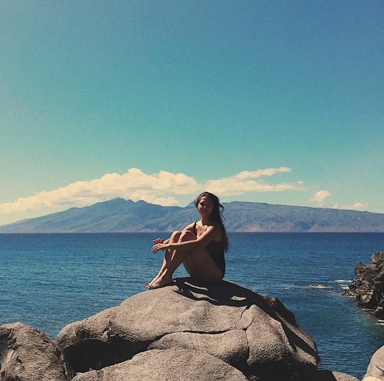 Ocean Sky Natural Nature One Piece Long Hair Girl