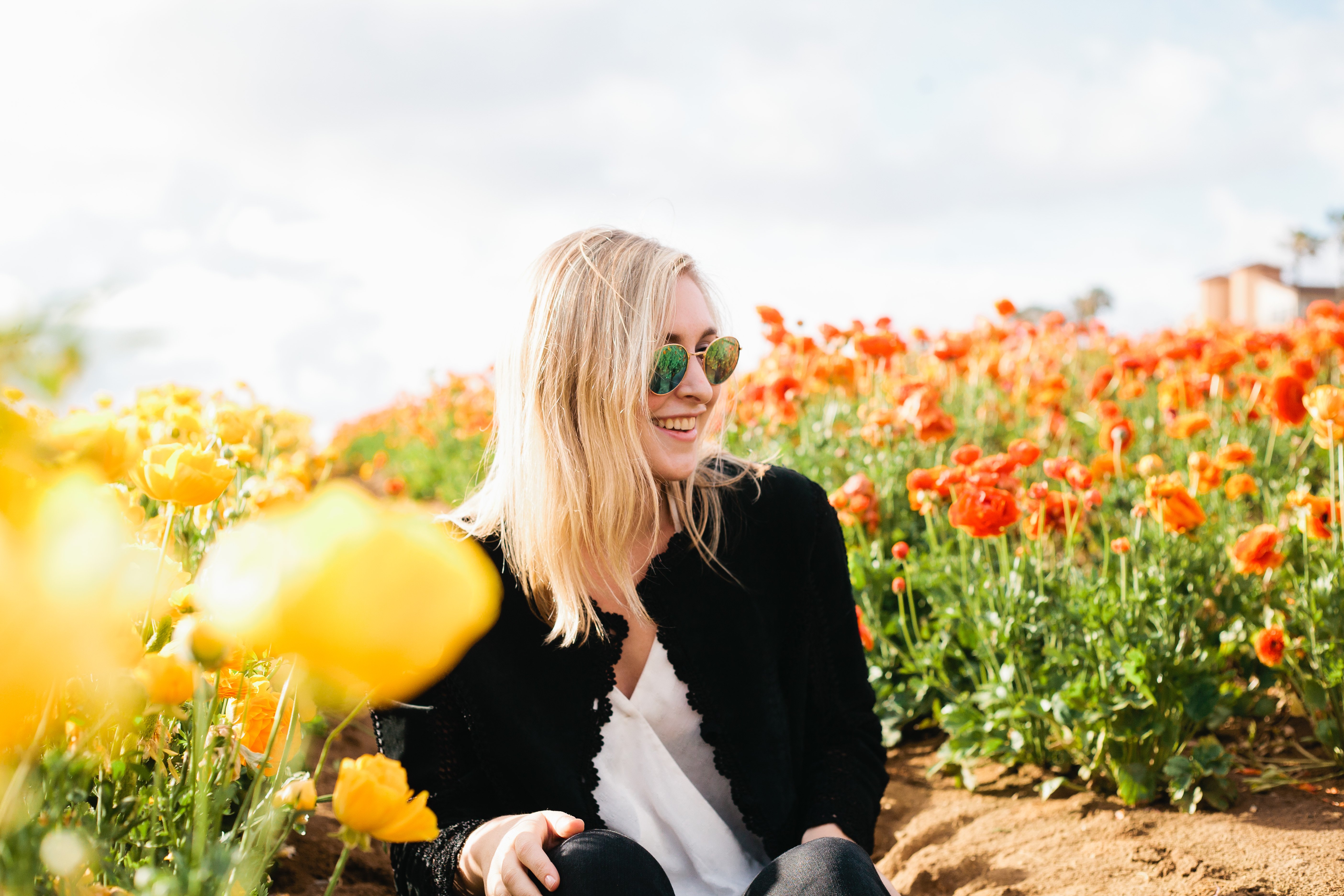Molly Peach-Blonde Girl And Flowers