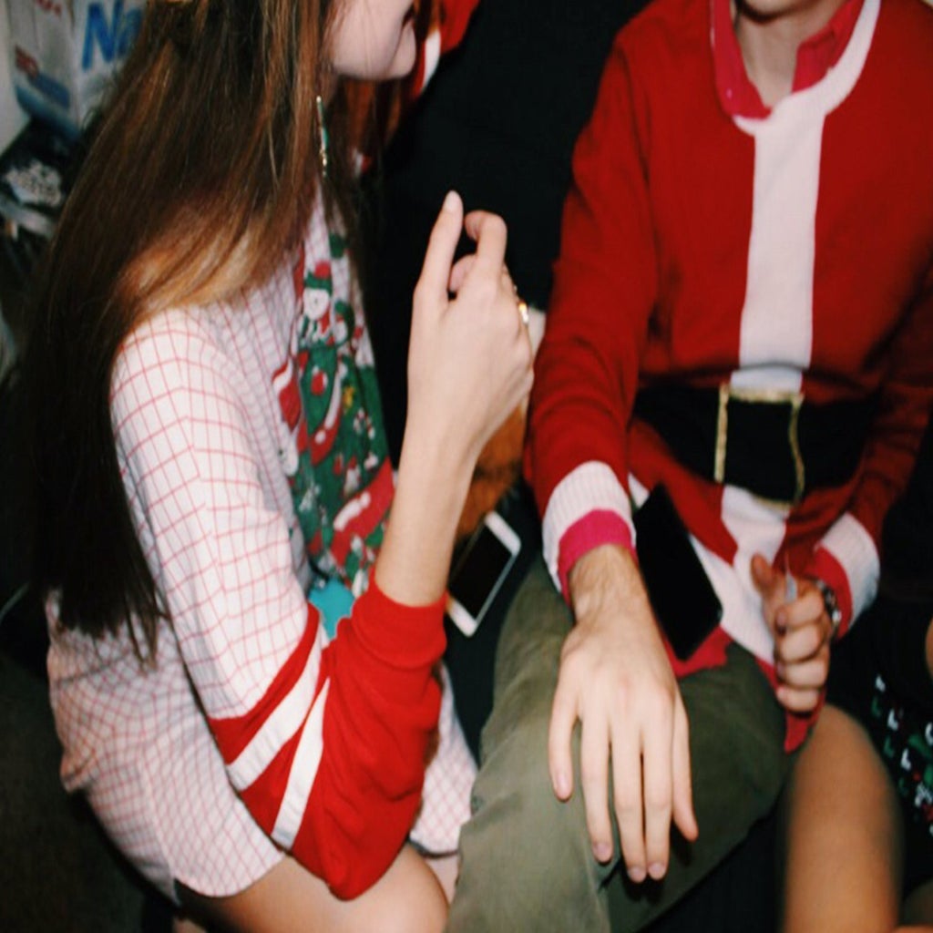 Anna Schultz-Girl And Guy Talking At Holiday Party
