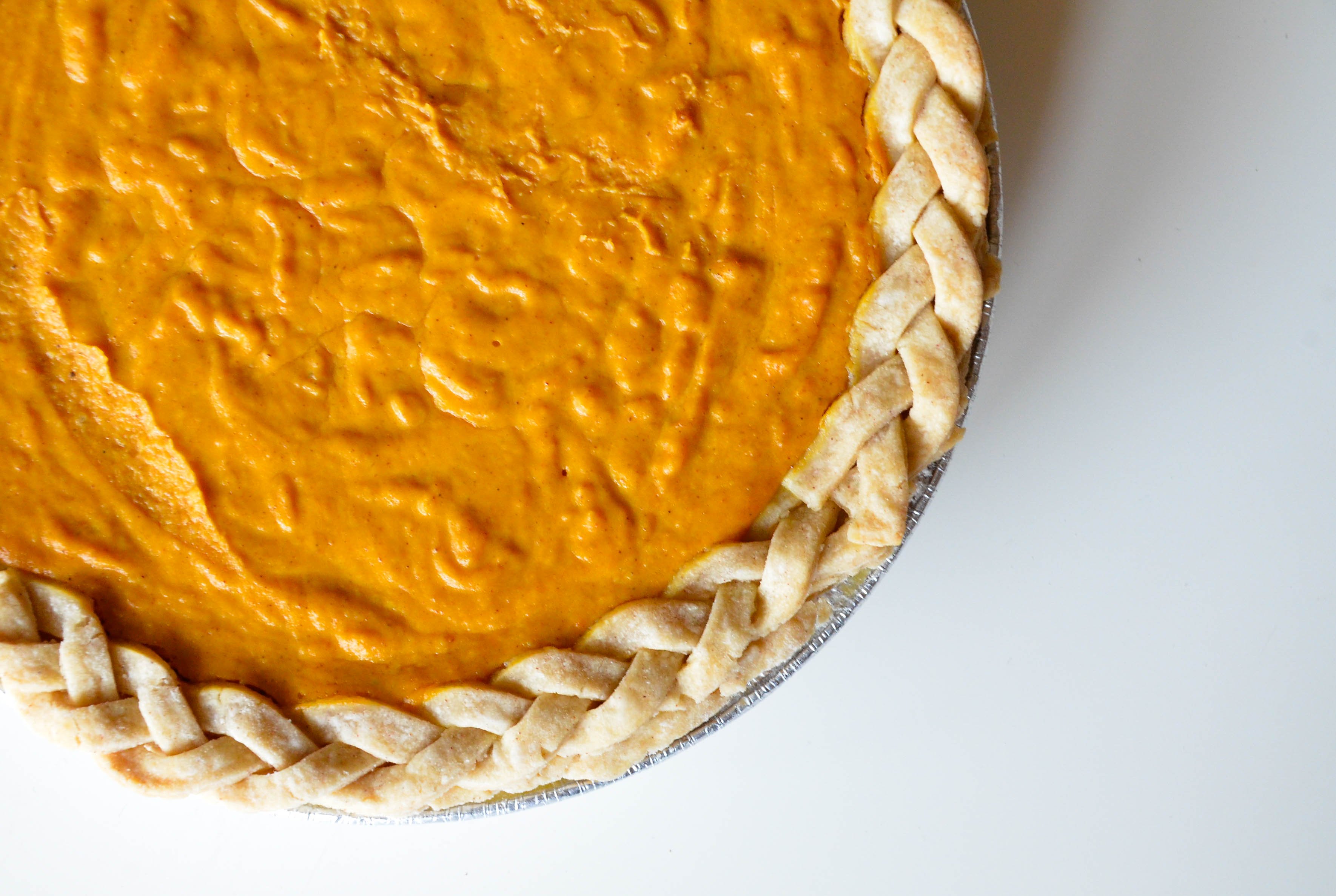 Pumpkin Pie Top Down Braided Crust