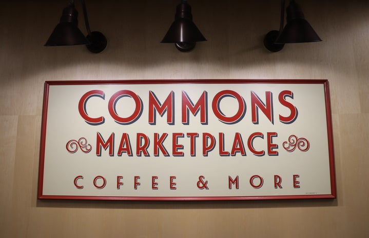 Gettysburg College\'s Commons Marketplace Sign