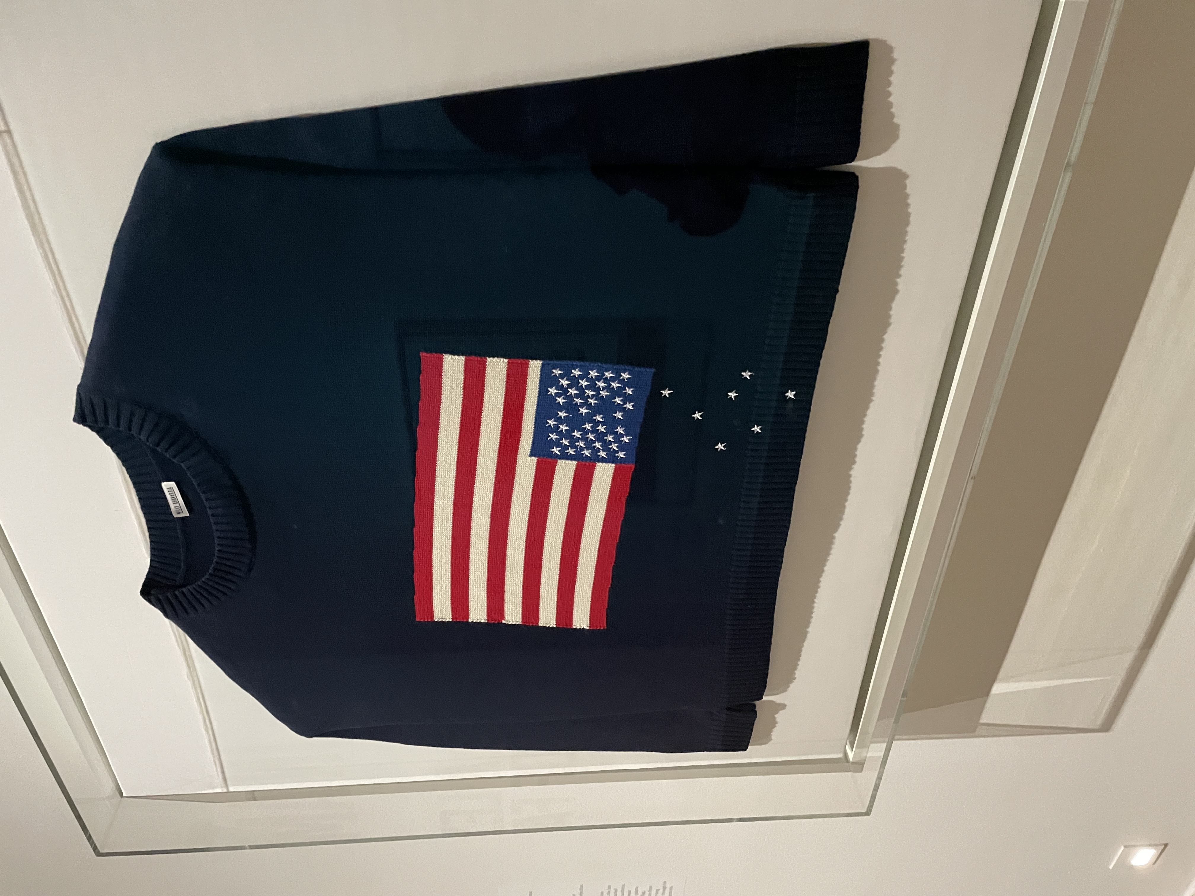 American flag sweater at the Met