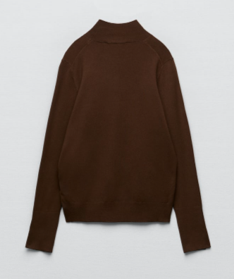 basic knit mock neck sweater from zara