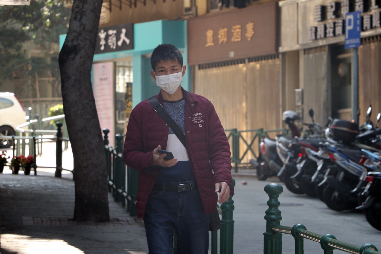 Chinese man with medical mask