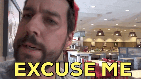 Gif of John Crist holding a Chick-fil-a sauce saying: Excuse me, are you a Chick-fil-a sauce \'cause you\'re my first choice