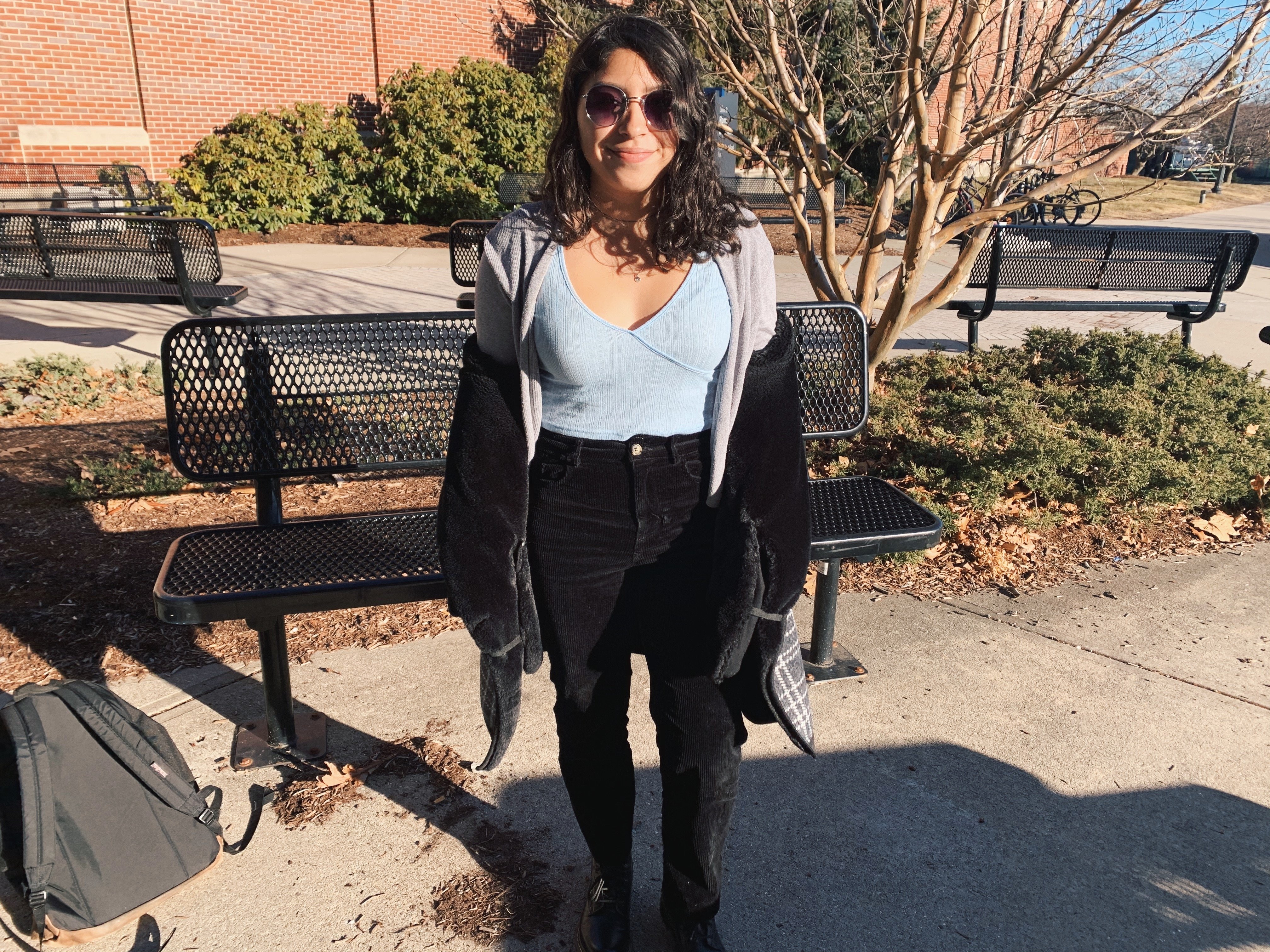 Woman in winter clothes