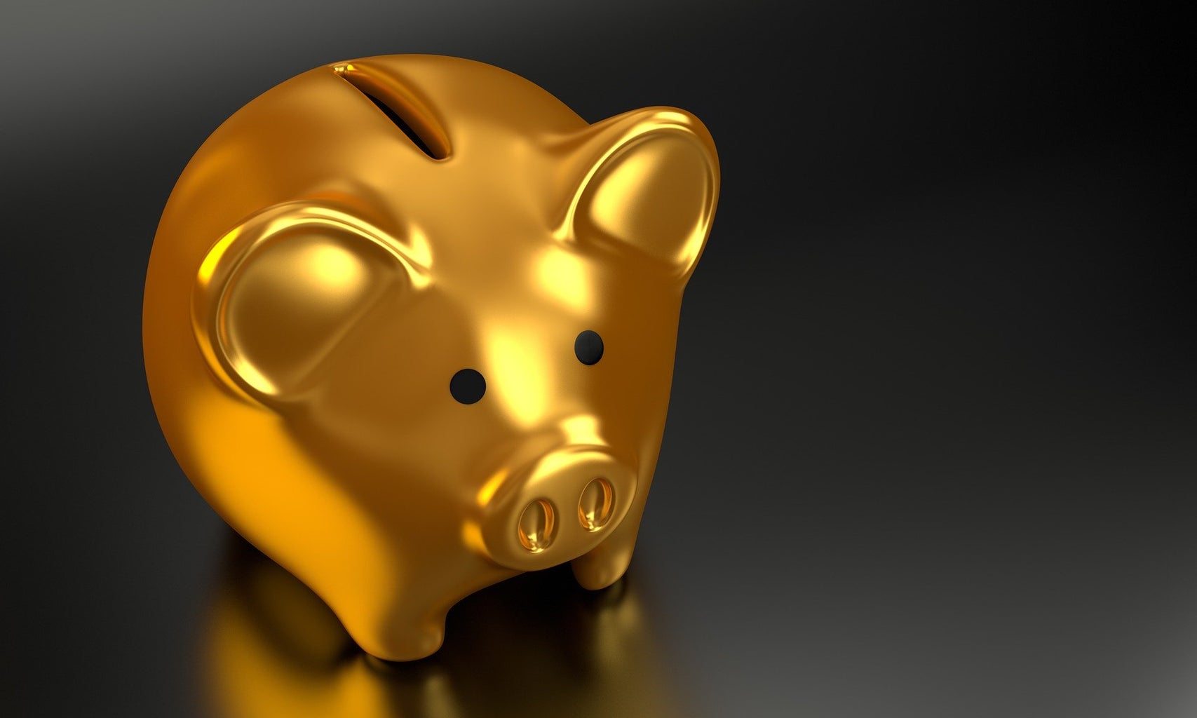 Golden piggy bank