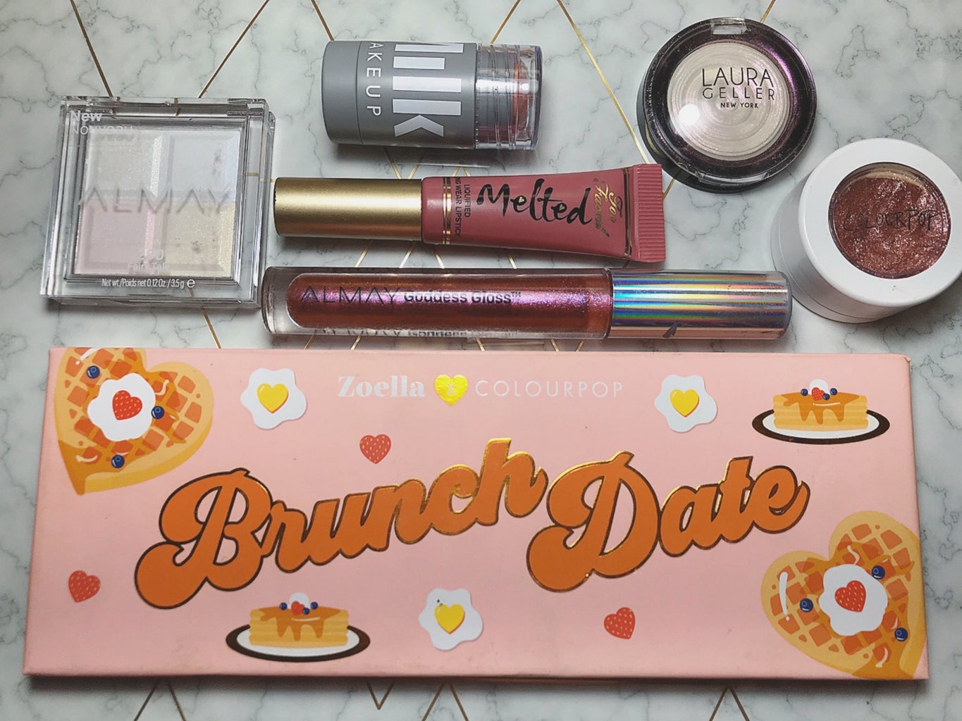 products for a valentines day makeup look