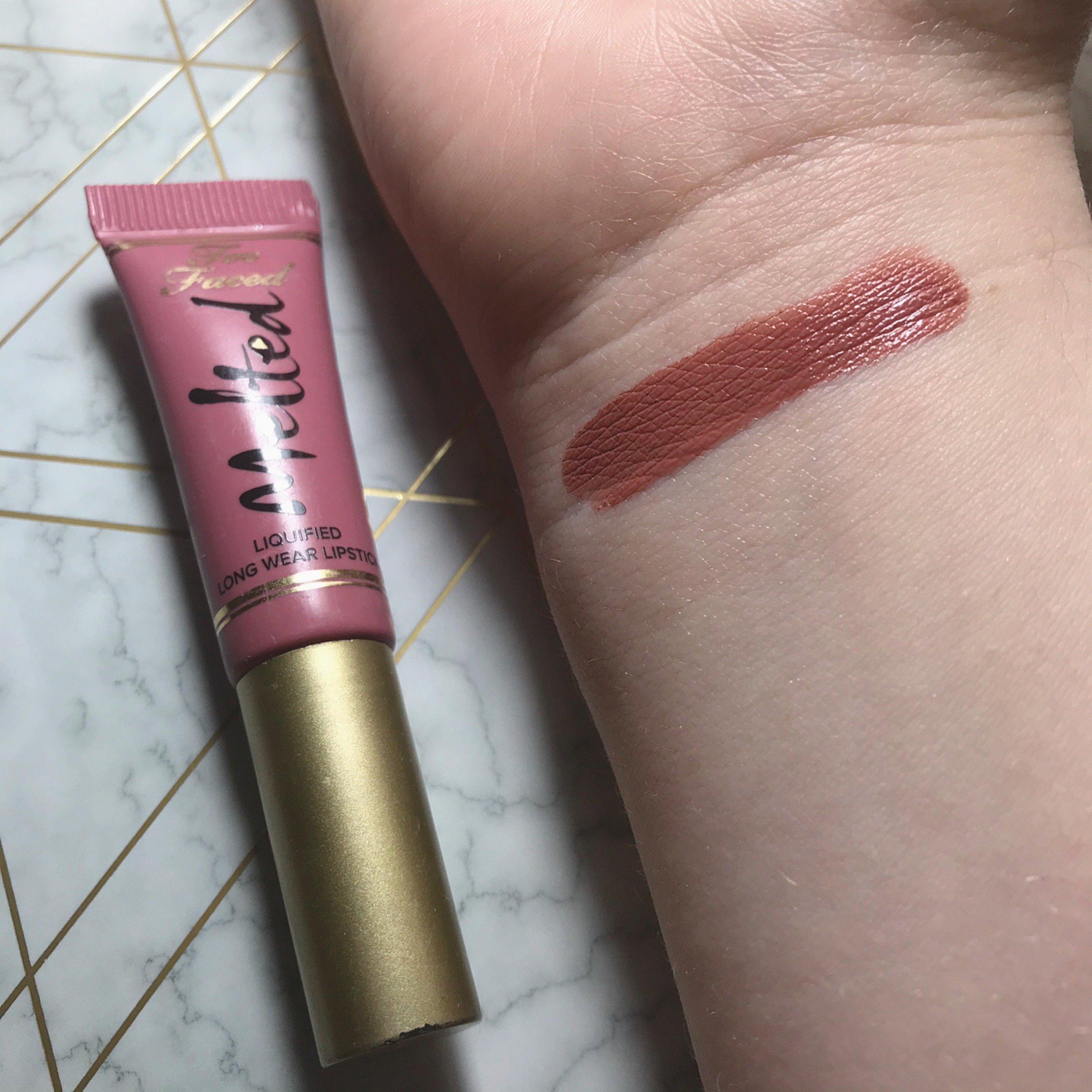 too faced makeup swatch