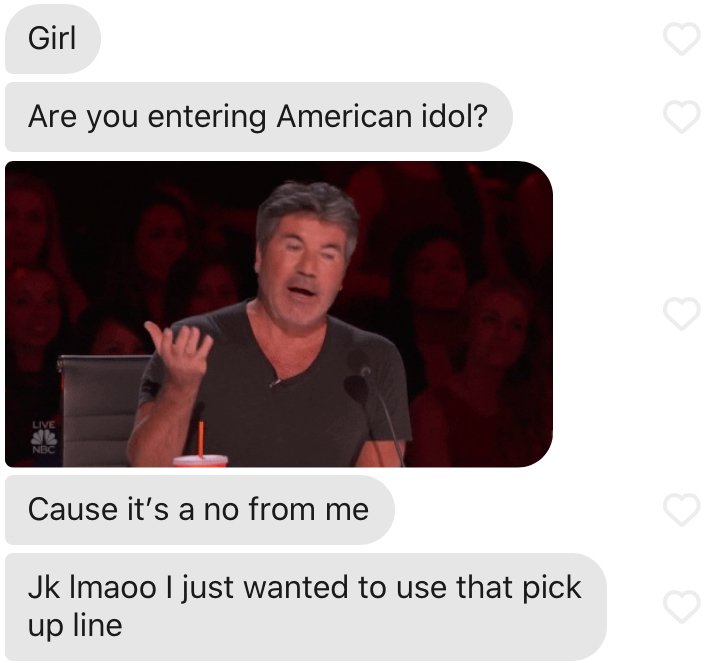 screenshots from tinder