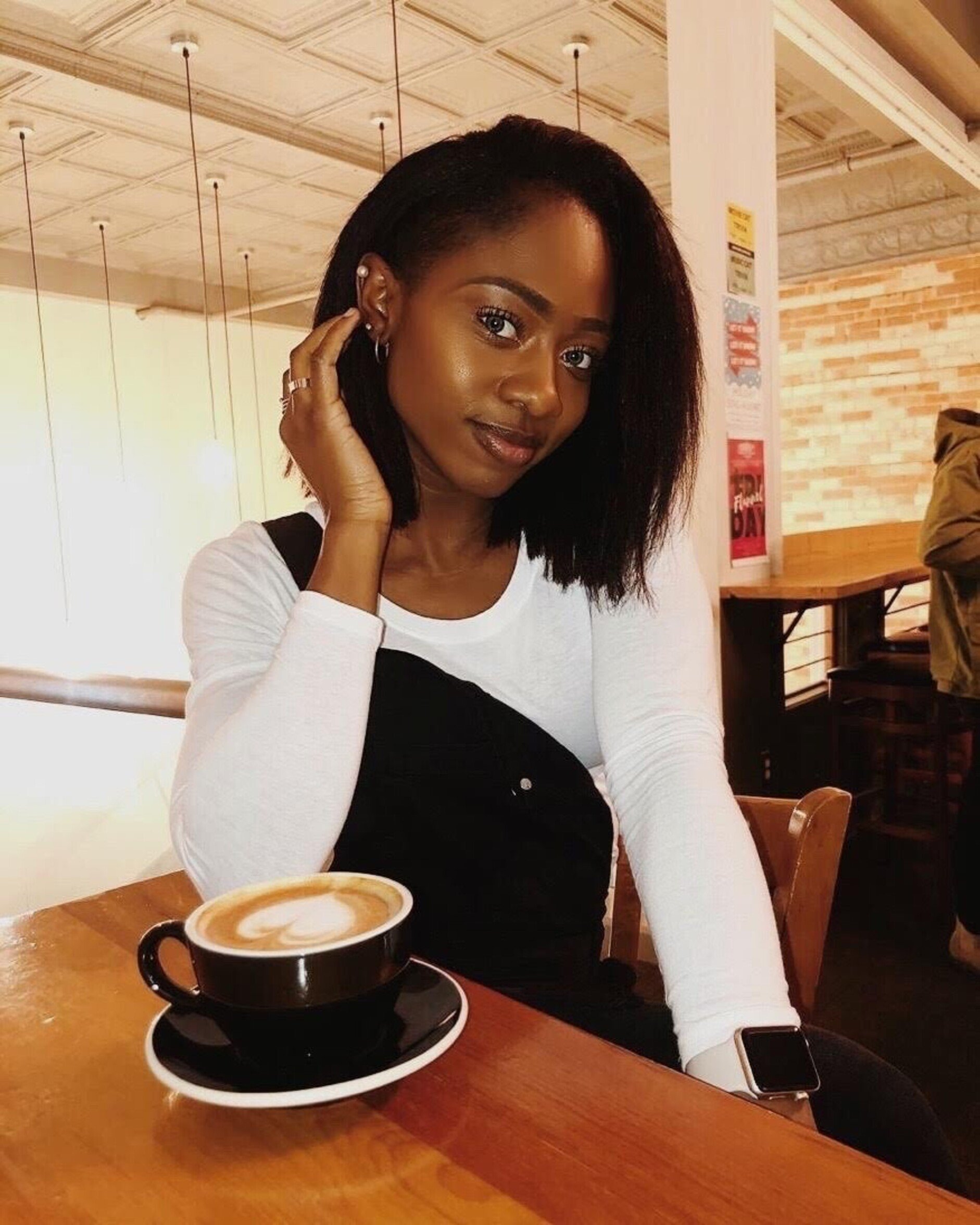 woman at a coffee shop