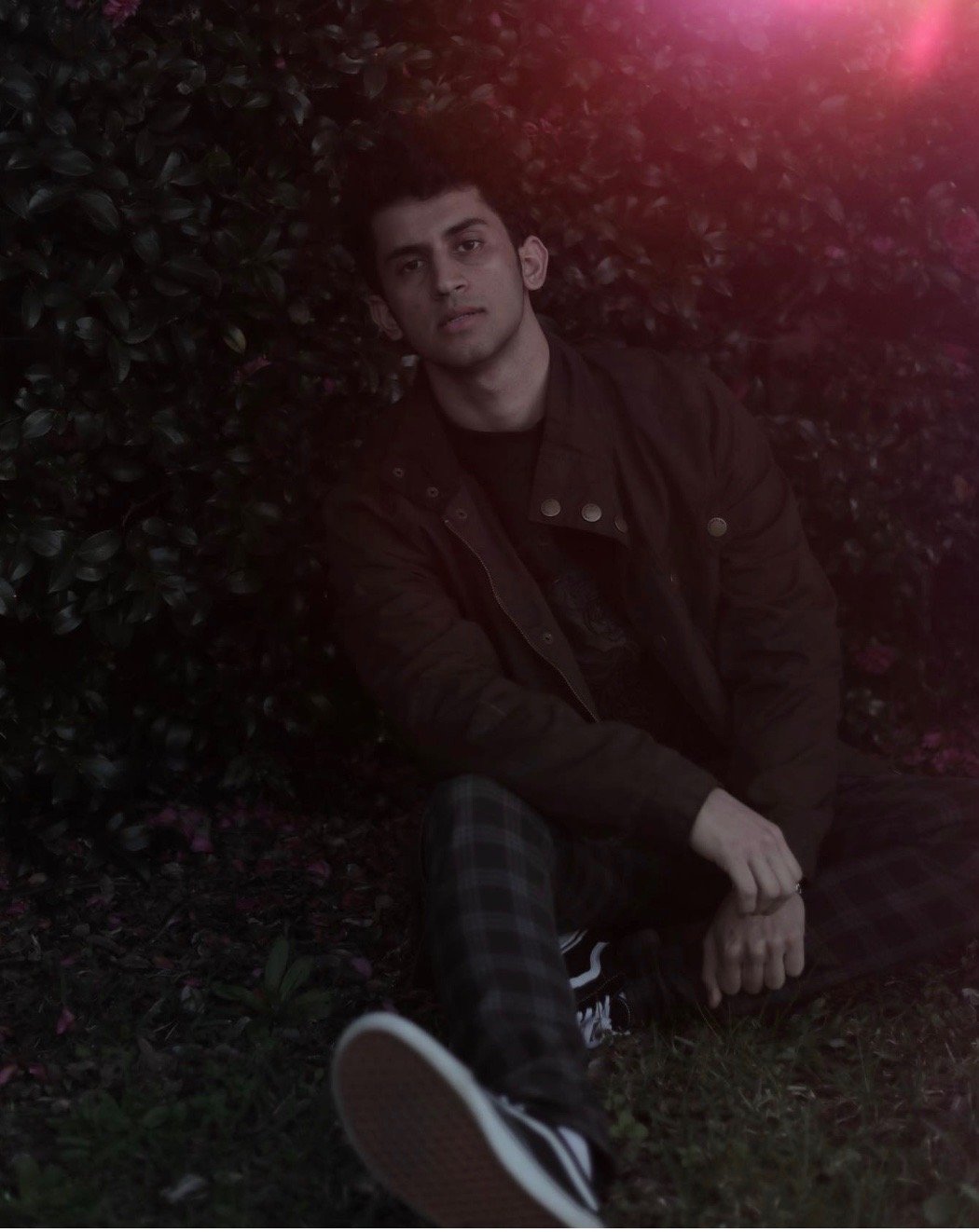 Guy with dark background