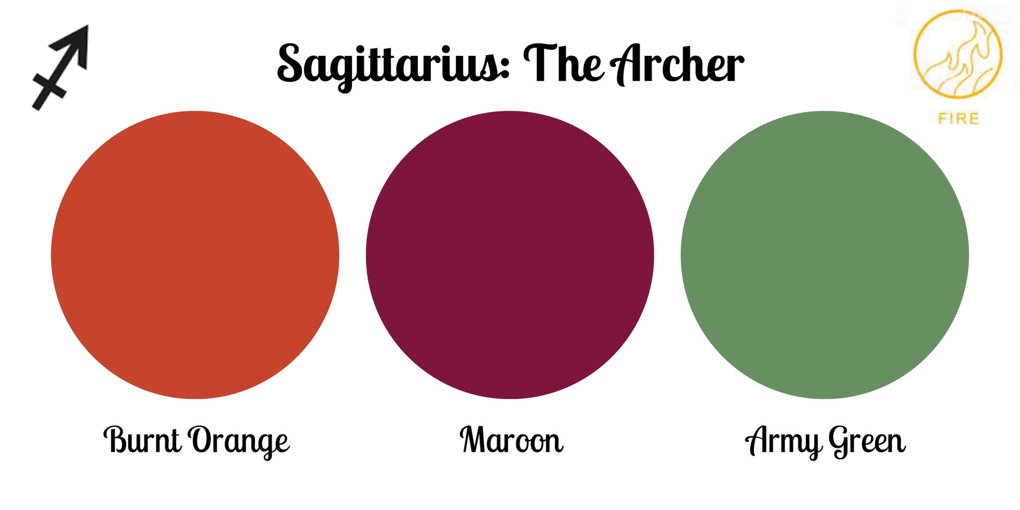 Sagittarius color palette