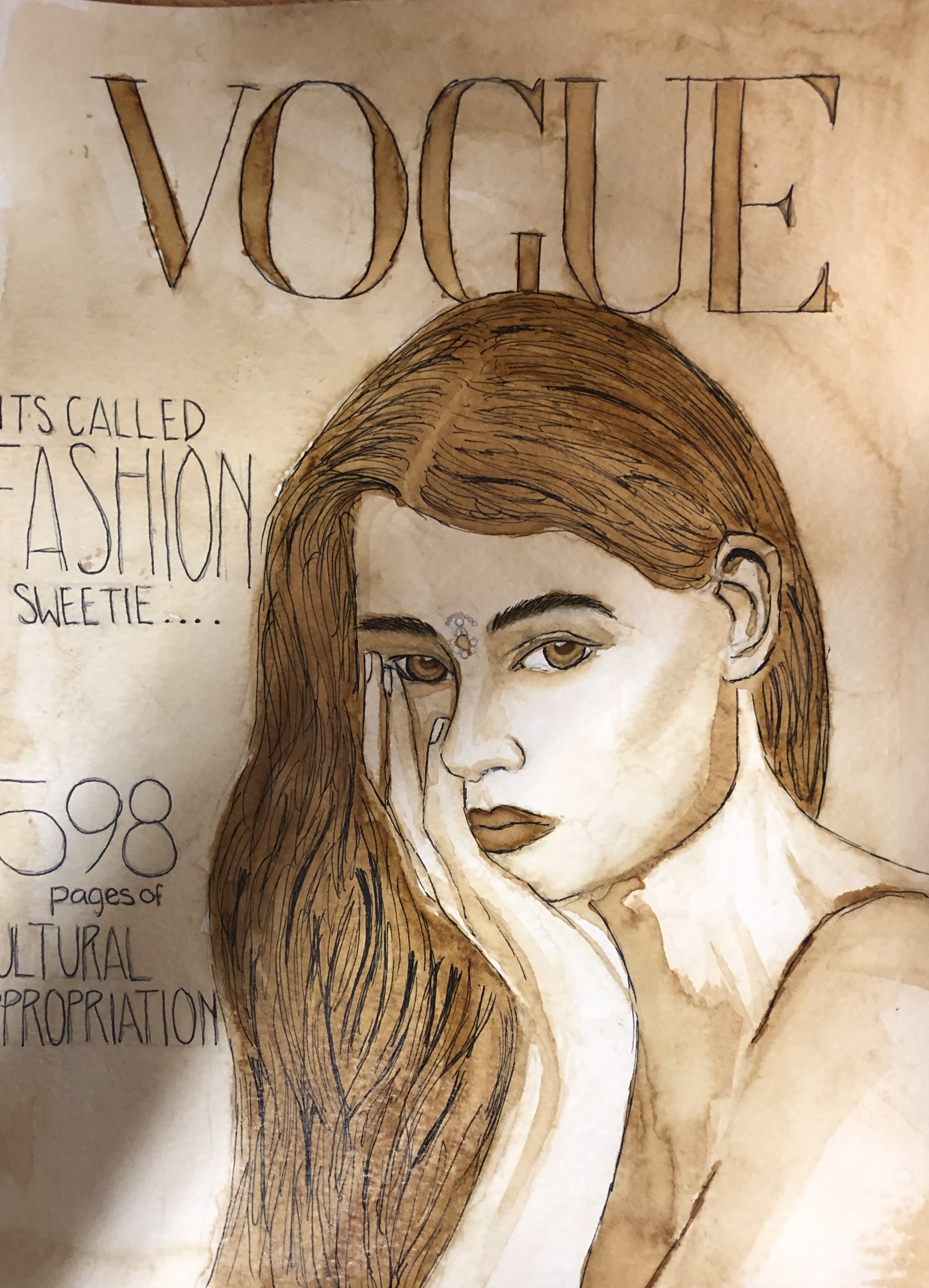 painting of magazine cover