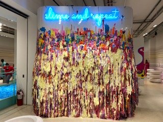 Slime wall at Sloomoo Slime Institute